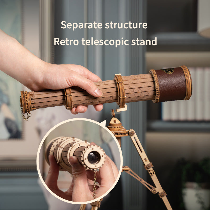 Telescopic Monocular Telescope 3D Classic Wooden Puzzle