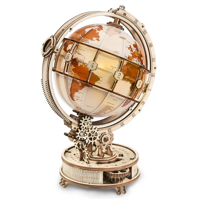 wooden globe model puzzles
