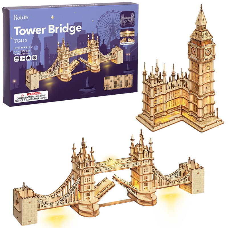 Tower Bridge 3D Classic Wooden Puzzle