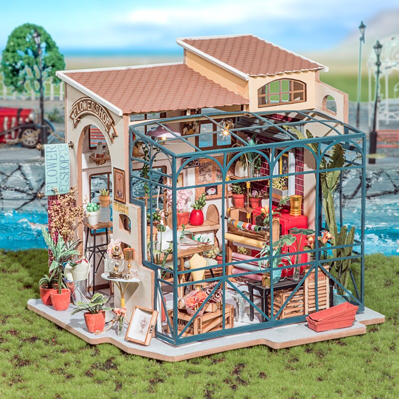 Emily's Flower Shop Doll House with Furniture
