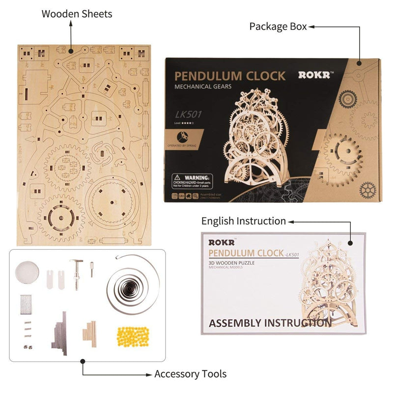 Mechanical Gear Pendulum Clock