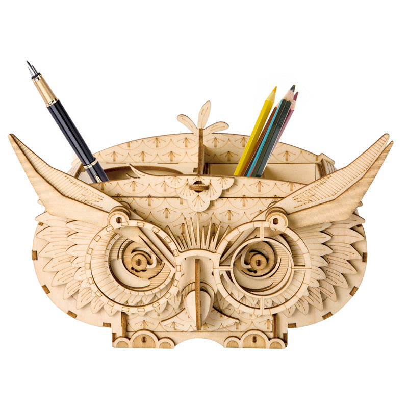 Owl Storage Box 3D Classic Wooden Puzzle