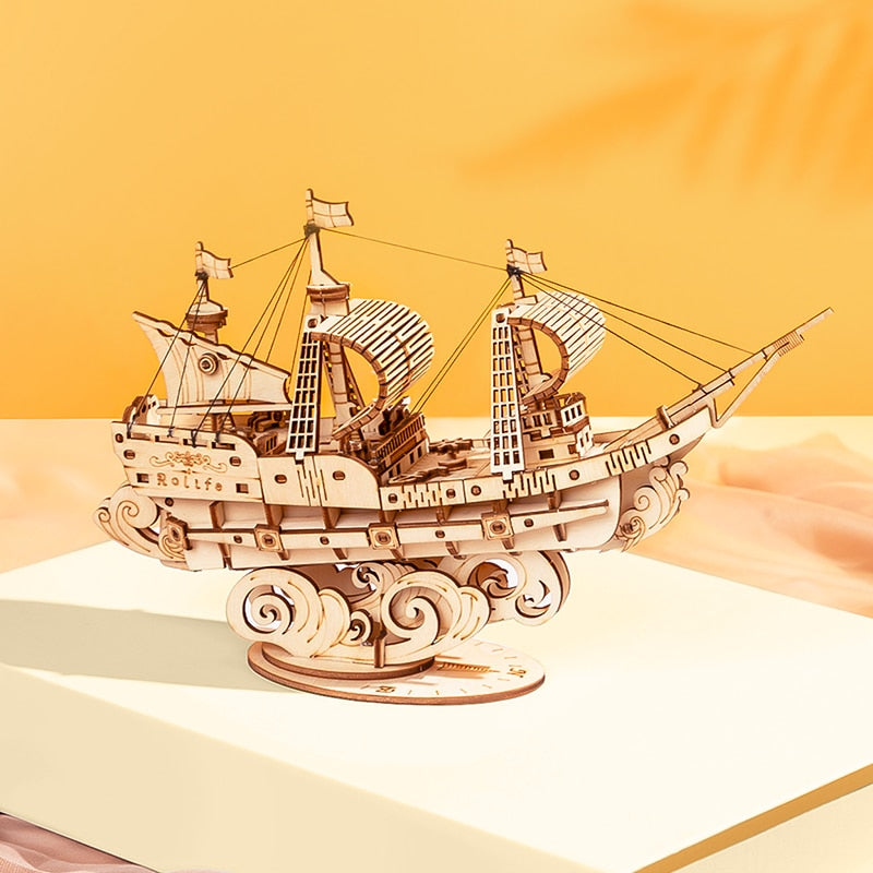 Sailing Ship 3D Classic Wooden Puzzle