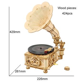 Classic Gramophone 3D Classic Wooden Puzzle